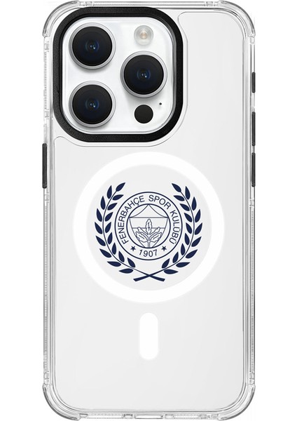 Apple iPhone 15 Pro Uyumlu Fenerbahçe Yapraklı Arma Magsafe Lisanslı Telefon Kılıfı