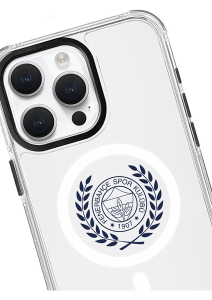 Apple iPhone 15 Pro Max Uyumlu Fenerbahçe Yapraklı Arma Magsafe Lisanslı Telefon Kılıfı