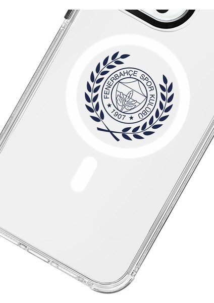 Apple iPhone 15 Pro Max Uyumlu Fenerbahçe Yapraklı Arma Magsafe Lisanslı Telefon Kılıfı