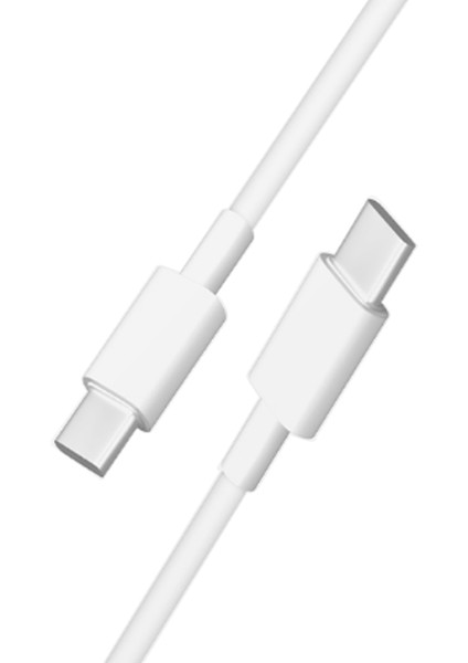 Samsung-Asus Uyumlu Beyaz Type-C To Type-C Hızlı Şarj-Data KABLOSU(20W Pd,qc3.0,sarj-Voltaj Korumalı
