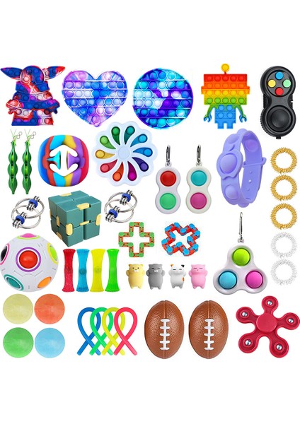 33PCS2-53.2 Tarzı Oyuncaklar Seti Çocuklar Itin Kabarcık Fidget Dizeler Yetişkinler Çocuklar Duyusal Sıkıştırılabilir Figdet (Yurt Dışından)
