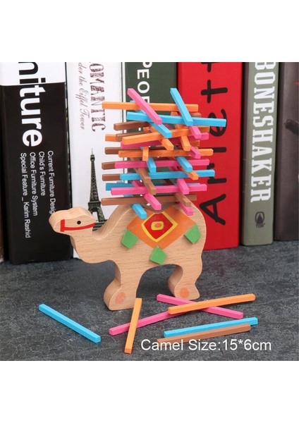 Deve Denge Oyuncak Stili Çocuklar Için Montessori Ahşap Hayvan Dengesi Blokları Oyuncağı Dinozor Eğitici Yığma Yüksek Bina Blok Ahşap Oyuncak Erkekler (Yurt Dışından)