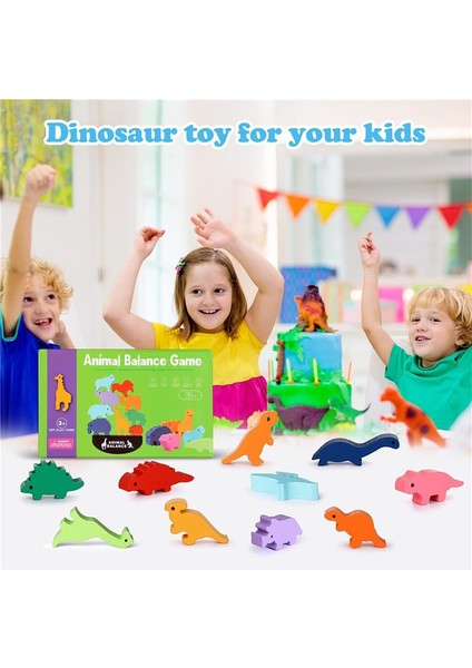 Deve Denge Oyuncak Stili Çocuklar Için Montessori Ahşap Hayvan Dengesi Blokları Oyuncağı Dinozor Eğitici Yığma Yüksek Bina Blok Ahşap Oyuncak Erkekler (Yurt Dışından)