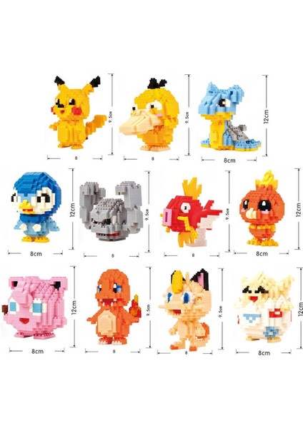 NO.235 Tarzı Kutu Yok 75 Stil Pokemon Blokları Küçük Çizgi Film Pikachu Hayvan Model Eğitim Oyunu Oyuncakları (Yurt Dışından)