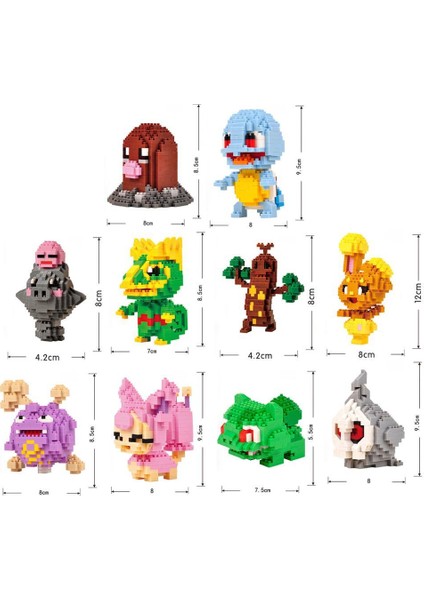 NO.235 Tarzı Kutu Yok 75 Stil Pokemon Blokları Küçük Çizgi Film Pikachu Hayvan Model Eğitim Oyunu Oyuncakları (Yurt Dışından)