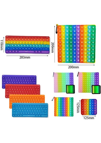 No.19 Tarzı Yeni Klavye Pop It Fidget Oyuncakları Çocuklar Için Çok Renkli Kelimeli Antistres Masaüstü Oyuncağı Yüksek Basınç Kabarcık Çocuk Hediyesi (Yurt Dışından) fiyatları