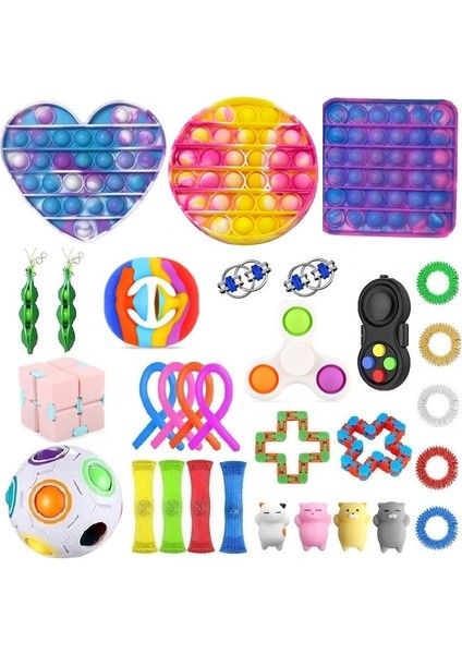 31 Adet Tarzı Yetişkin Çocuklar Için 150 Stil Üst Fidget Oyuncak Paketi Anti Oyuncak Seti Mermer Hediyesi Sensory Antistres Oyuncak Kutusu (Yurt Dışından)