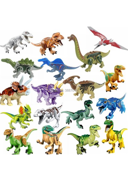 Turuncu Tarzı Çocuklar Için Kilitli Figür Jurassic Dinozorlar Rex Pterosauria Tyrannosaurus Triceratops Oyuncakları Jura Dinozor Çocuk (Yurt Dışından)