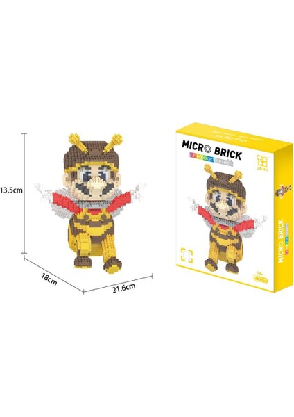 7104-KUTU Stili 9 Model Mini Süper Mario Bros Luigi Yoshi Waluigi Bloklar Çocuklar Eğitici Mikro Mario Kostüm Yapı Taşı Oyuncaklar (Yurt Dışından)