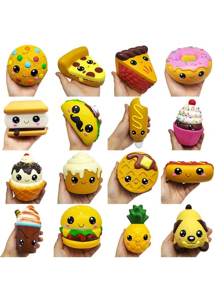 No.2 Tarzı Yumuşak Kawaii Yavaş Yükselen Squishy Hamburger Kek Dondurma Pizza Şekilli Duyusal Oyuncaklar - Çocuklar Için Eğlenceli Oyuncaklar (Yurt Dışından)