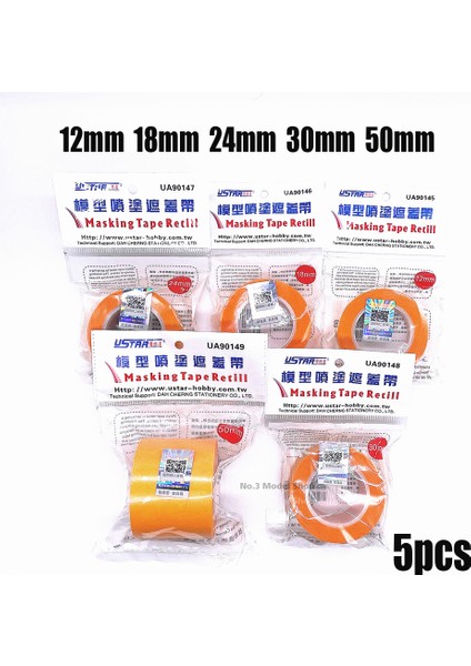 12 18 24 30 50 mm Model Modeller Özel Maskeleme Bandı Gundam Askeri Model Hobby Boyama Araçları Aksesuarı (Yurt Dışından)