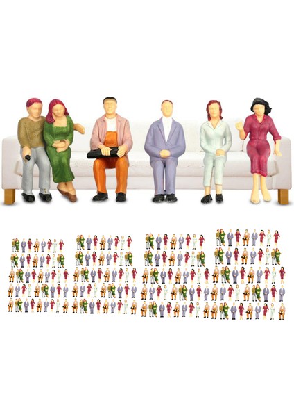 1V200 Tarzı 100 Adet Model Figür Bina Oturan Insan Yolcu Ölçek Tren Boyama Sahneleri Modellenmiş Insanlar Mini 1:75 1:100 1:150 1:200 Mağazaalışveriş. (Yurt Dışından)