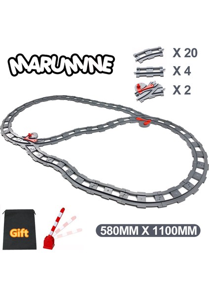 20W4Z2B Stili Marumıne Yaratıcı Bloklar Demiryolu Ray Parçası Inşaat Treni Yapımı Dıy Montaj Model Kiti Çocuklar Erkekler Kızlar Noel Hediyesi (Yurt Dışından) fiyatları