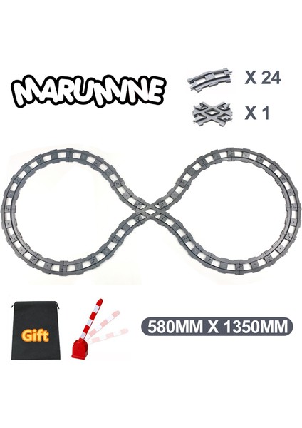 20W4Z2B Stili Marumıne Yaratıcı Bloklar Demiryolu Ray Parçası Inşaat Treni Yapımı Dıy Montaj Model Kiti Çocuklar Erkekler Kızlar Noel Hediyesi (Yurt Dışından) fırsatları