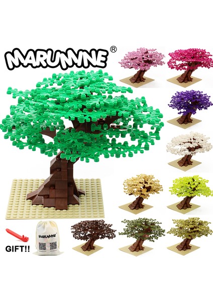 50 Adet Ağaç Parçaları Stili Marumine Moc Tuğla Ağaç Seti ile Tabaka Model Yapı Seti Bloklar Bitki Aksesuarları Çim Parçaları Dekorasyon Sahne Oyuncakları (Yurt Dışından)