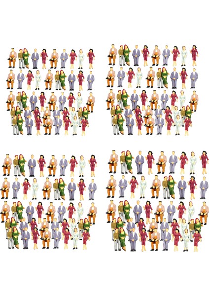 1V150 Tarzı 100 Adet Model Figür Bina Oturan Insan Yolcu Ölçek Tren Boyama Sahneleri Modellenmiş Insanlar Mini 1:75 1:100 1:150 1:200 Mağazaalışveriş. (Yurt Dışından)