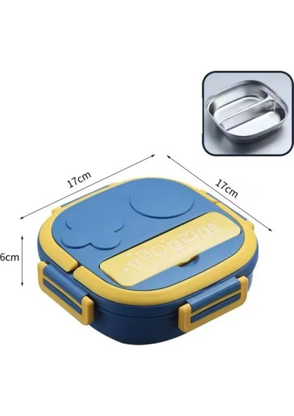 Taşınabilir Bölünmüş Yemek Kabı Paslanmaz Çelik Beslenme Kutusu 2 Bölmeli modelleri