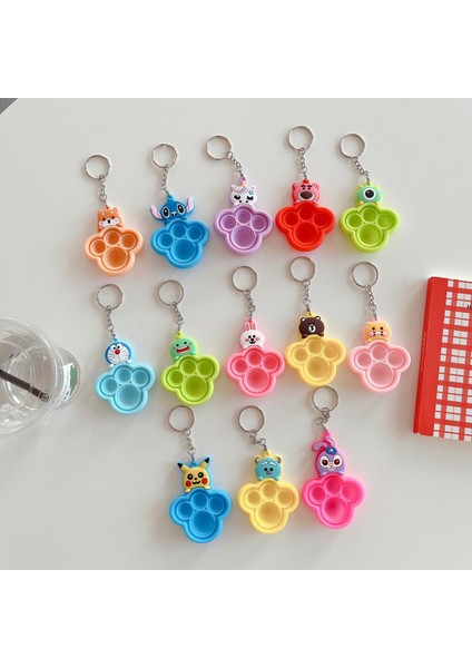 No.2 Tarzı Pop It Yeni Unicorn Itme Balon Anahtarlık Kolye Sevimli Kawaii Oyuncak Karikatür Anahtarlık Basit Dimple Anti Streldrens Oyuncak (Yurt Dışından)
