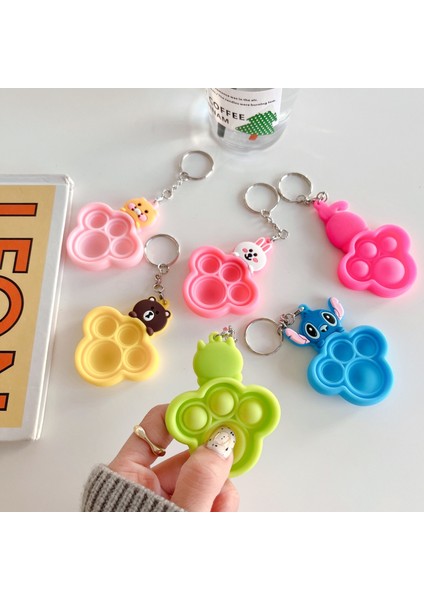 No.2 Tarzı Pop It Yeni Unicorn Itme Balon Anahtarlık Kolye Sevimli Kawaii Oyuncak Karikatür Anahtarlık Basit Dimple Anti Streldrens Oyuncak (Yurt Dışından)