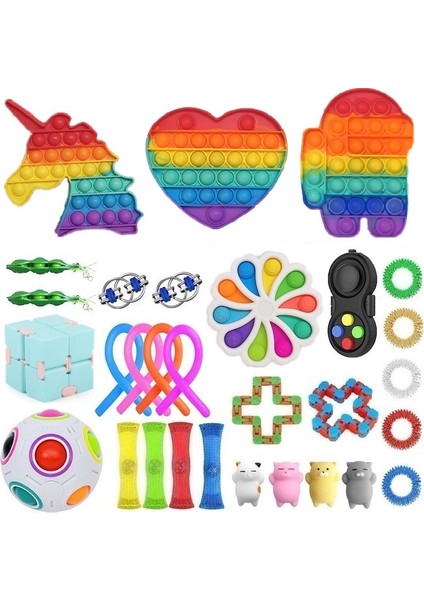 Doğal Siyah Stil Yetişkin Çocuklar Için 150 Stil Üst Fidget Oyuncak Paketi Anti Oyuncak Seti Mermer Hediyesi Sensory Antistres Oyuncak Kutusu (Yurt Dışından)