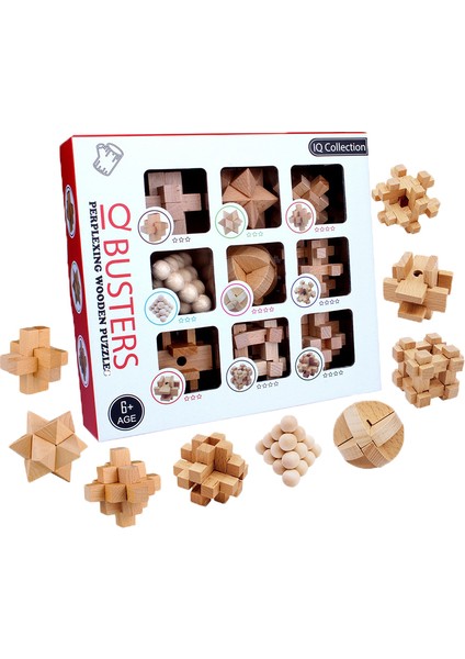 10 Adet Bir Set Tarzı 3D El Yapımı Iq Ahşap Bulmaca Kong Ming Luban Kilit Oyuncak Yetişkin Bulmaca Çocuk Eğitici Zeka Oyunu (Yurt Dışından)