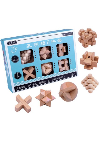 10 Adet Bir Set Tarzı 3D El Yapımı Iq Ahşap Bulmaca Kong Ming Luban Kilit Oyuncak Yetişkin Bulmaca Çocuk Eğitici Zeka Oyunu (Yurt Dışından)
