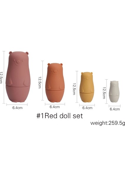 Kırmızı Bebek Tarzı Bebek Gökkuşağı Renkleri Silikon Yığma Oyuncağı Montessori Yaratıcı Oyuncaklar Bpa Free Gıda Sınıfı Silikon Erken Eğitim Çocuk Hediyeleri (Yurt Dışından)