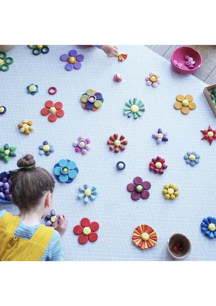 B 36 Adet Tarzı Bebek Ahşap Inşaat Seti Gökkurdele Blokları Nordic Parça Oyuncak Liewood Çocuk Çocuk Montessori Çocuklar Bebek Waldorf (Yurt Dışından)
