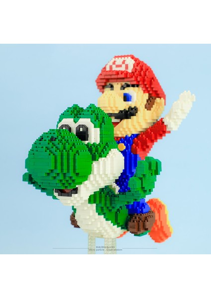 NO.9003 Stili Kutu Yok Çocuklar Için Eğitici Oyuncaklar: Dıy Süper Uçan Ma Bros Başlangıç Mini Tuğla Yoshi Çizgi Film Anime Figürler Model Serisi Yapı Taşları (Yurt Dışından)