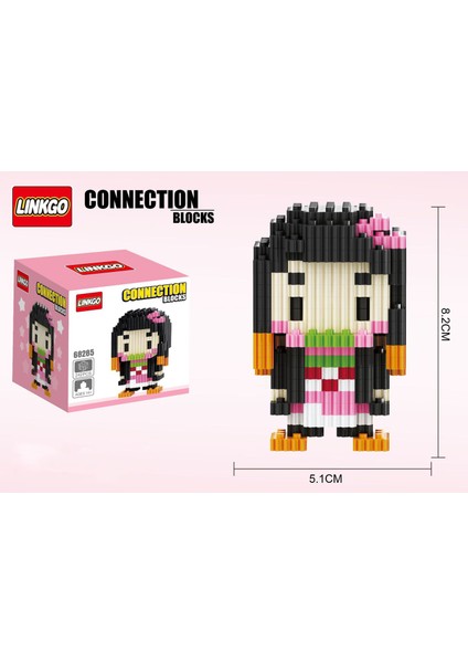 NO.68285 Stili Kutu Yok Anime Şeytan Öldüren Figürler Sihirli Yapı Taşları Kamado Tanjirou Nezuko Inosuke Mini Bağlantı Blokları Oyuncaklar Çocuklar Için (Yurt Dışından)