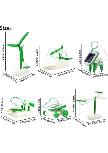 Çocuklar Için 6 In 1 Güneş Enerjili Robot Model Kit Bilim Oyuncakları Dıy Montaj Uçak Bot Araba Tren Model Eğitici Hediye Oyuncaklar Erkekler Için (Yurt Dışından)