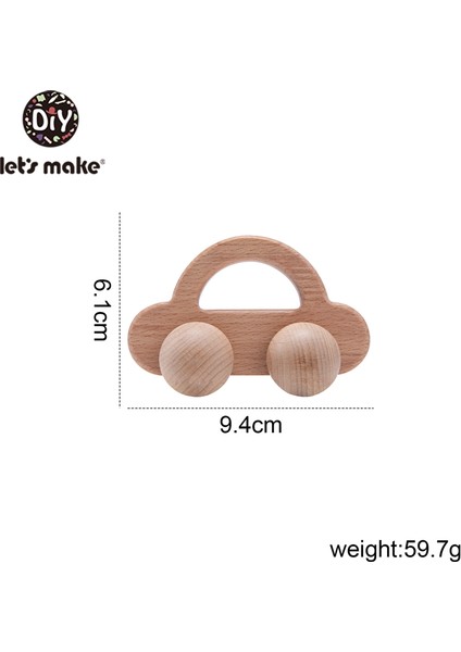 Araba 4 Tarzı Bebekler Için Organik Kayın Ahşap Araba Şekilli Diş Kaşıyıcı Çocuk Zeka Oyuncağı El Yapımı El Sanatları Noel Hediyesi Bilişsel Bebek Oyuncakları (Yurt Dışından)