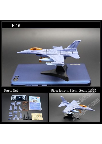 07 F-16 Tarzı Çocuklar Için 12CM Plastik Montajlı Uçak Askeri Savaşçı Hava Aracı Koleksiyonu Oyuncak (Yurt Dışından)