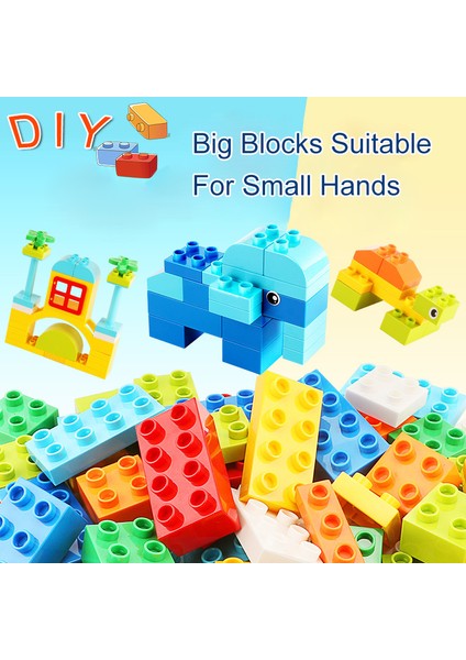 Ben Stil Büyük Boy Yapı Taşları Bebek Erken Öğrenme Kendin Yap Inşaat Çocuk Oyuncakları Uyumlu Tuğlalar Hediye (Yurt Dışından)