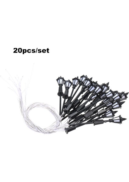 Tip 2 Ölçek 2 Stili Sıcak ve Beyaz Model Sokak Lambaları Düzeni Lamba Direği Demiryolu Tren Bahçe Oyun Alanı Manzara LED Lamba Aydınlatma 1:ale 65MM (Yurt Dışından)