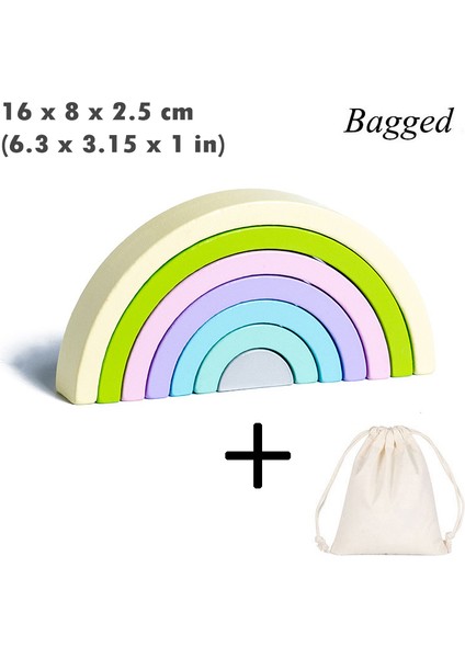 B Tarzı Gökkuşağı Yığın Oluşturucu Yaratıcı Ahşap Oyuncaklar Dengeli Yapı Blokları Yığın Oluşturma Oyunları 3D Bulmaca Montessori Eğitici Oyuncaklar Çocuklar Için (Yurt Dışından)