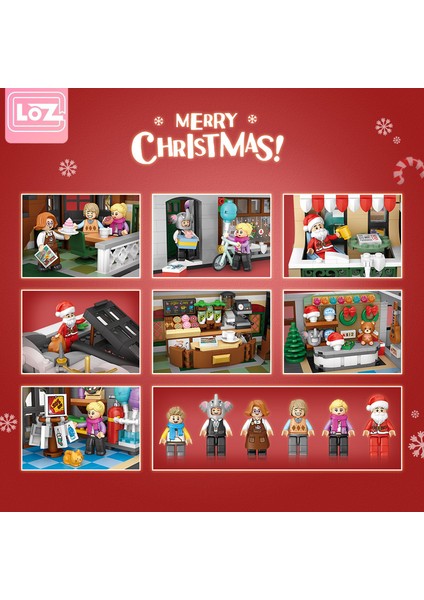 LOZ1233 Renk Kutusu Stili Yok Loz Mini Bloklar Noel Köyü Dükkanı Üç Katlı Noel Baba Ağaç Yapısı Oyuncaklar Çocuklar Yetişkinler Için Yılbaşı Hediyesi LOZ1054 (Yurt Dışından) fırsatları