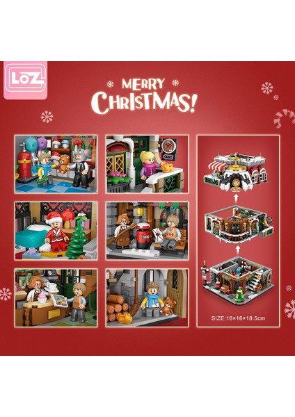 LOZ1233 Renk Kutusu Stili Yok Loz Mini Bloklar Noel Köyü Dükkanı Üç Katlı Noel Baba Ağaç Yapısı Oyuncaklar Çocuklar Yetişkinler Için Yılbaşı Hediyesi LOZ1054 (Yurt Dışından) indirimleri