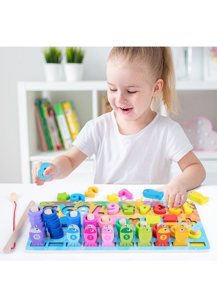 Şekil Numarası-Xın Stili Çocuklar Için Montessori Matematik Oyuncakları Balık Tutma Eğitici Ahşap Bulmaca Sayı Şekil Eşleştirme Oyunu Tahtası Oyuncak (Yurt Dışından) modelleri