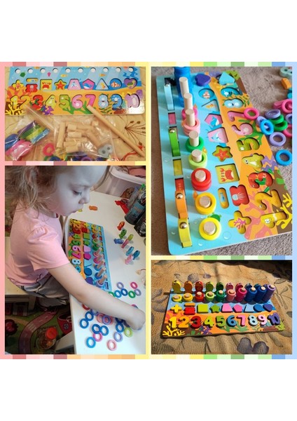 Şekil Numarası-Xın Stili Çocuklar Için Montessori Matematik Oyuncakları Balık Tutma Eğitici Ahşap Bulmaca Sayı Şekil Eşleştirme Oyunu Tahtası Oyuncak (Yurt Dışından) fırsatları