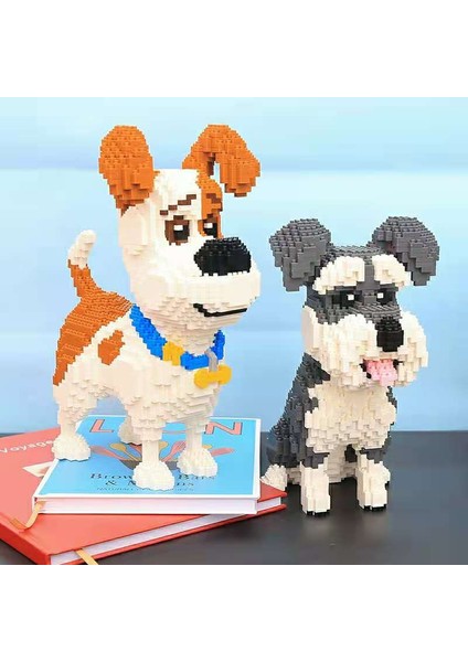 Dachshund Stili Kutu Yok Karikatür Hayvanlar Husky Dachshund Mini Mikro Tuğla Modeli Shiba Inu Schnauzer Poodle Mike Köpek Yapım Blokları Oyuncakları Çocuklar Için (Yurt Dışından)