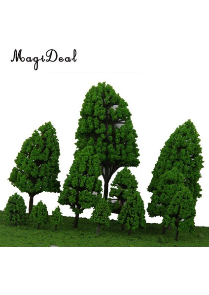 Magideal Plastik Ağaç Modeli Işık Yeşil Yapraklar Demiryolu Manzara Sahnesi Peyzaj Türkiye Için Park Sokak Düzeni Için (Yurt Dışından) modelleri