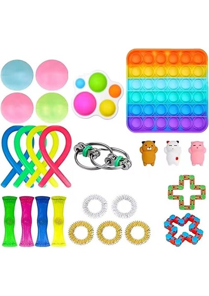 25 Adet1-31.35 Tarzı Oyuncaklar Seti Çocuklar Itin Kabarcık Fidget Dizeler Yetişkinler Çocuklar Duyusal Sıkıştırılabilir Figdet (Yurt Dışından)
