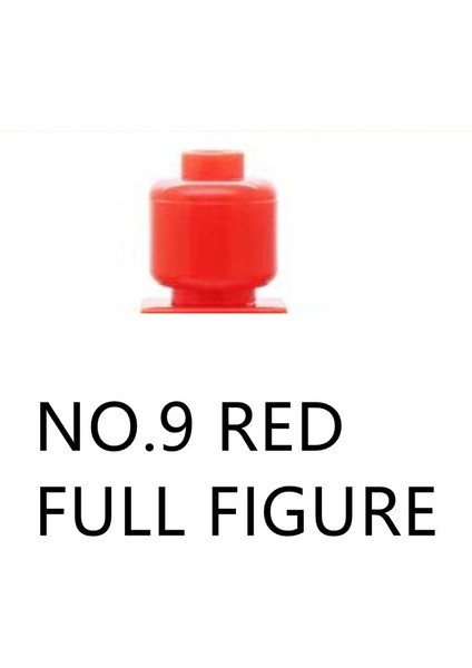 No.9 Kırmızı Stil Boş Baskısız Mini Figür Yapı Taşı Oyuncak Renk Seçenekleri Koleksiyon Kendin Boya Mini Blok Oyuncaklar Eğitici Hediye (Yurt Dışından)