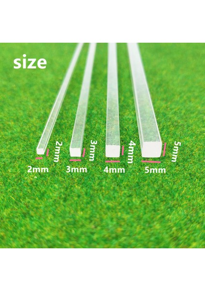 2X250MM 10 Adet Stil Yüksek Şeffaf Akrilik Pleksiglas Çubuğu 25CM Uzunluk Dıy Inşaat Model Malzemesi (Yurt Dışından)