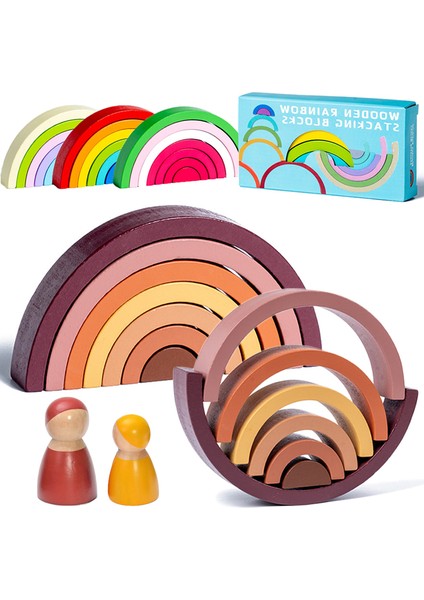 D Stili Gökkuşağı Yığın Oluşturucu Yaratıcı Ahşap Oyuncaklar Dengeli Yapı Blokları Yığın Oluşturma Oyunları 3D Bulmaca Montessori Eğitici Oyuncaklar Çocuklar Için (Yurt Dışından) fırsatları