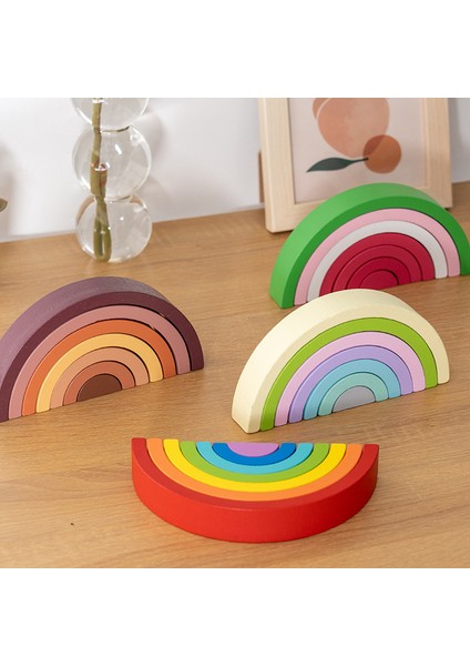 D Stili Gökkuşağı Yığın Oluşturucu Yaratıcı Ahşap Oyuncaklar Dengeli Yapı Blokları Yığın Oluşturma Oyunları 3D Bulmaca Montessori Eğitici Oyuncaklar Çocuklar Için (Yurt Dışından) indirimleri