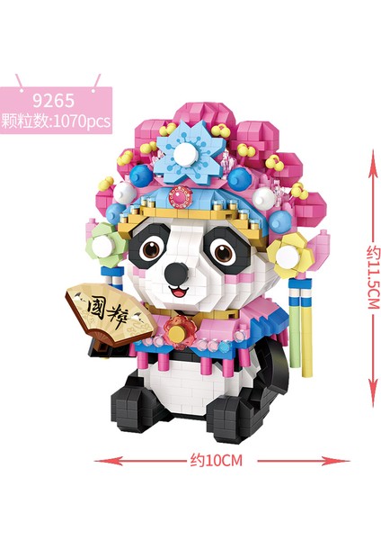 9265 Kutu Stili Yok Loz Mını Yapı Taşları Yaratıcı Çin Gelenek Kültürü Bahar Bayramı Yeni Yıl Koleksiyonu Oyuncaklar Panda (Yurt Dışından)
