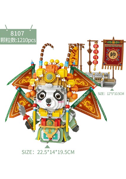 9265 Kutu Stili Yok Loz Mını Yapı Taşları Yaratıcı Çin Gelenek Kültürü Bahar Bayramı Yeni Yıl Koleksiyonu Oyuncaklar Panda (Yurt Dışından)