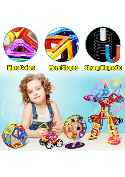 Gri Stil Çocuklar Için Hediye Olarak Büyük Boy Dıy Manyetik Oyuncaklar Inşa Blokları (Yurt Dışından) fiyatları